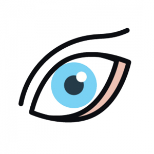 Healthy Eye icon - Healthier Eyes is a benefit of blue light glasses